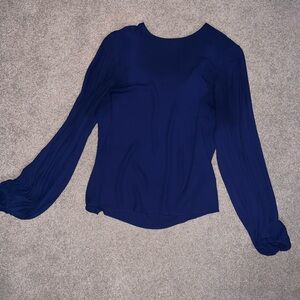 Elegant Navy Blue Women's Top